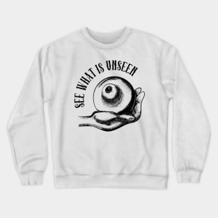 Vintage Mystical Eye In Hand Esoteric Occult Crewneck Sweatshirt